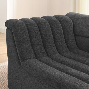 English Elm 106" Modular L-shaped Sectional Sofa Plush Chenille Low-profile Design for Living Room W1413S00122