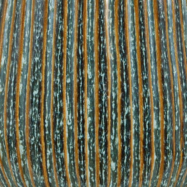 Shoulder Ceramic Vase - Hand-Thrown Thai Artistry with Textured Reactive Glaze for Bohemian Decor