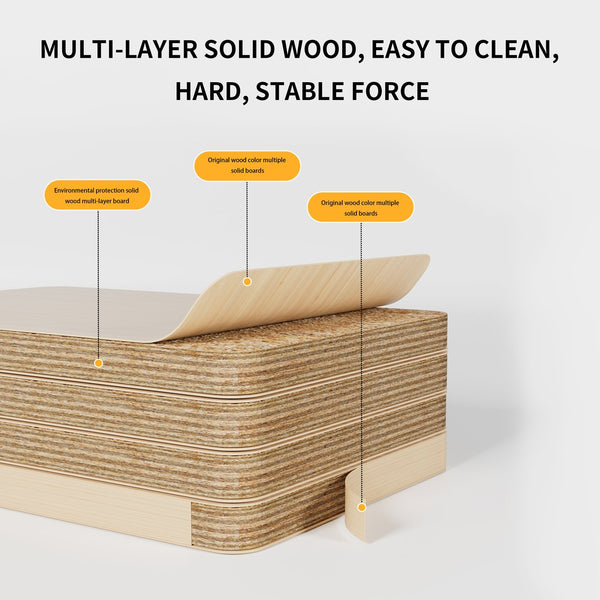 English Elm 5-Piece Modern Dining Set for Small Spaces — 43.3" MDF Top Table with Metal Frame and 4 Chairs, Easy Clean Oak W578133460