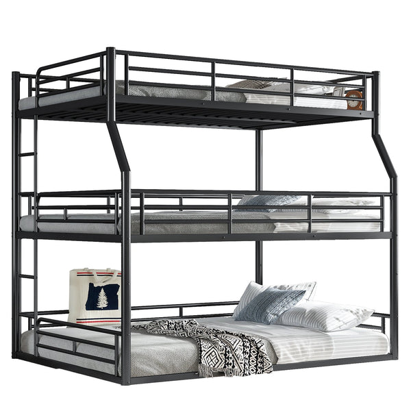 English Elm Twin Xl Solid Pine Loft Bed with Built-in Led Lighting and Storage Shelves Black W1580S00586