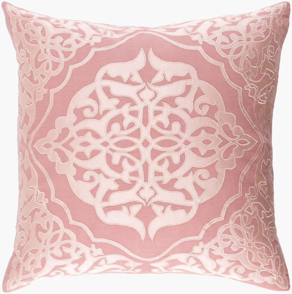 Surya Adelia 18"L X 18"W Traditional Cotton-linen Accent Pillow For Timeless Home Elegance & Comfort Dusty Pink Linen,Cotton,Linen,Cotton Adi002-1818d