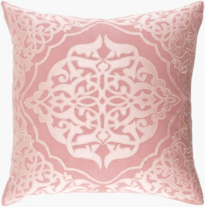 Surya Adelia 18"L X 18"W Traditional Cotton-linen Accent Pillow For Timeless Home Elegance & Comfort Dusty Pink Linen,Cotton,Linen,Cotton Adi002-1818d