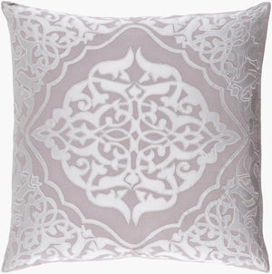 Surya Adelia 18"L X 18"W Traditional Cotton-linen Accent Pillow For Timeless Home Elegance & Comfort Light Slate Linen,Cotton,Linen,Cotton Adi003-2222d