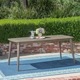 Christopher Knight Home® - Noble House - Sunqueen Outdoor Acacia Wood Rectangular Dining Table, Gray