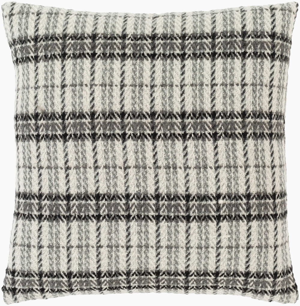 Surya Adam 18" Accent Pillow - Soft Polyester, Timeless Elegance For Any Room, Easy Care & Machine Washable Off,White Polyester,Polyester Adm001-1818p