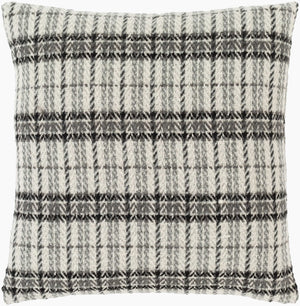 Surya Adam 18" Accent Pillow - Soft Polyester, Timeless Elegance For Any Room, Easy Care & Machine Washable Off,White Polyester,Polyester Adm001-1818p