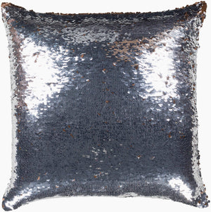 Surya Andrina 18"X18" Glam Modern Accent Pillow | Luxurious Polyester, Unique Design & Easy Care Dark Brown Polyester,Polyester Adn002-1818p
