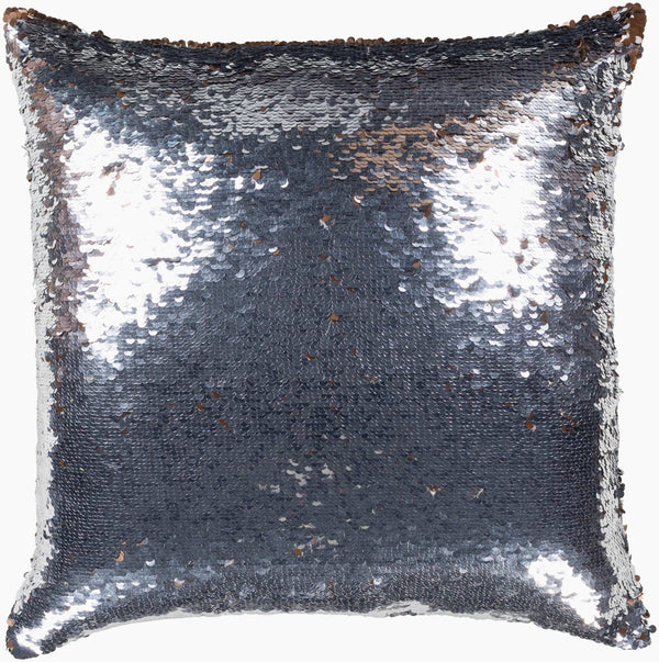 Surya Andrina 18"X18" Glam Modern Accent Pillow | Luxurious Polyester, Unique Design & Easy Care Dark Brown Polyester,Polyester Adn002-1818p