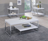 Steve Silver Lucia End Table White LU450EW