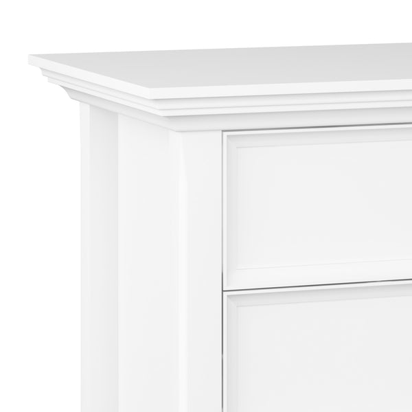 English Elm Amherst Bedside Table - Handcrafted White Storage Solution With Classic Charm & Versatile Style B136P158371