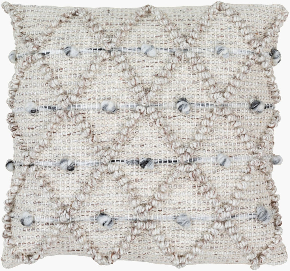 Livabliss Anders Farmhouse Cottage Square Throw Pillow Woven Cotton Blend Sofa Accent ADR001-1818