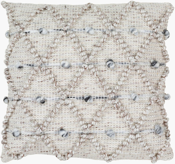 Livabliss Anders Farmhouse Cottage Square Throw Pillow Woven Cotton Blend Sofa Accent ADR001-1818