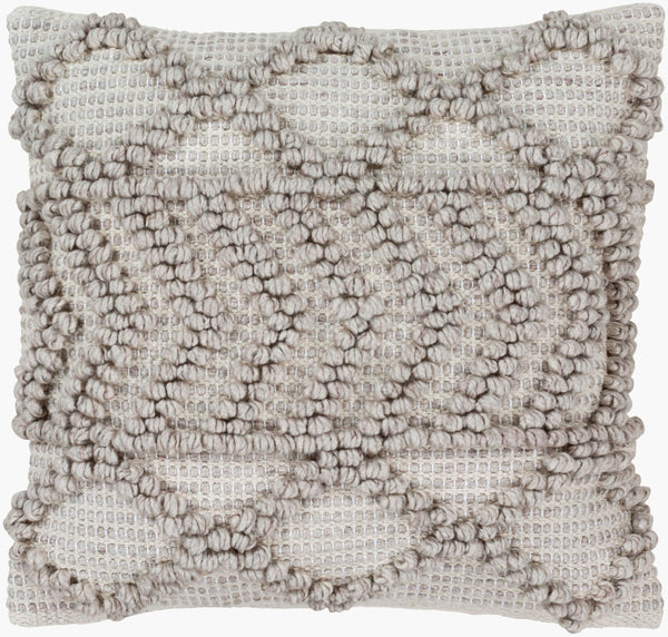 Surya Anders 20" Rustic Accent Pillow - Cozy Polyester & Cotton Blend For Stylish Home Decor Charm Taupe Polyester,Cotton,Cotton Adr007-2222p