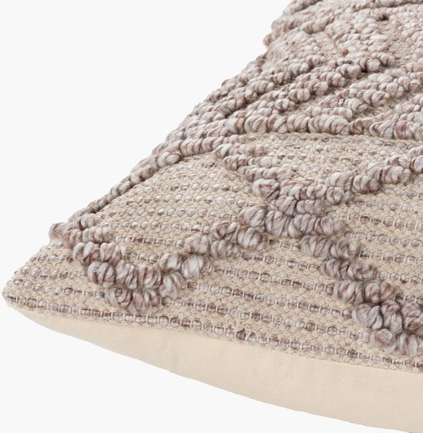 Surya Anders 20" Rustic Accent Pillow - Cozy Polyester & Cotton Blend For Stylish Home Decor Charm Taupe Polyester,Cotton,Cotton Adr007-2222p