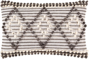 Livabliss Anders Hand-woven Wool Blend Lumbar Pillow Cottage Style Accent for Sofa or Bench ADR010-2214P