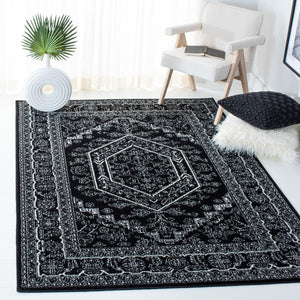 Safavieh Adirondack 108 Power Loomed Rug Black / Ivory 2'-6" x 14'