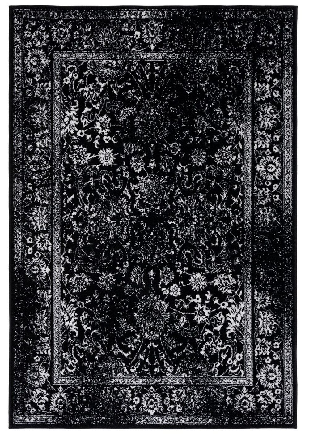 Safavieh Adirondack 109 ADR109 Power Loomed  Rug Black / Ivory ADR109Z-10