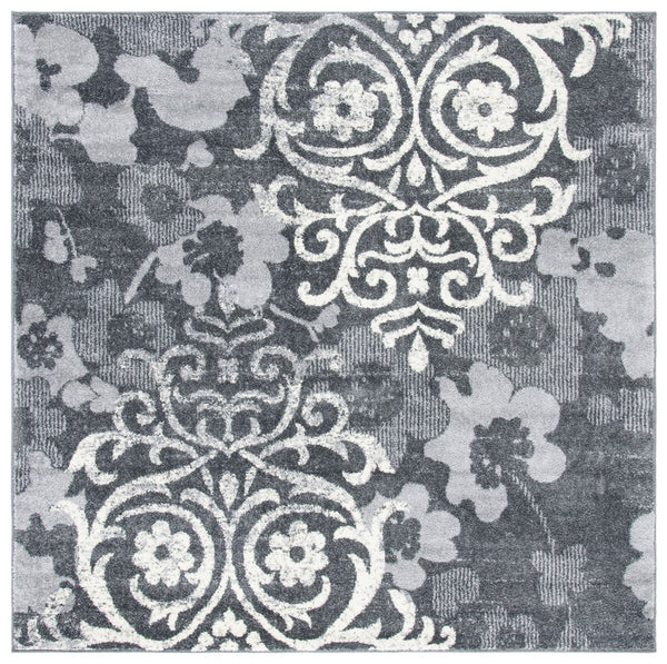 Safavieh Adirondack 114 Power Loomed 5% Polypropylene, 40% Jute, 5% Polyester Rug Charcoal / Ivory ADR114H-10