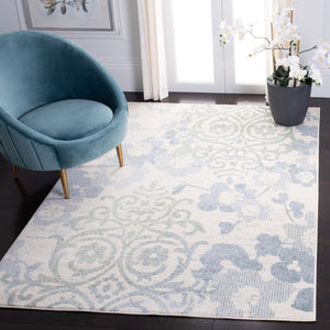 Safavieh Adirondack 114 Power Loomed 5% Polypropylene, 40% Jute, 5% Polyester Rug Ivory / Blue ADR114M-10