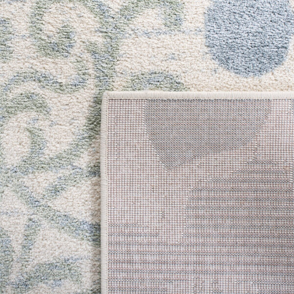 Safavieh Adirondack 114 Power Loomed 5% Polypropylene, 40% Jute, 5% Polyester Rug Ivory / Blue ADR114M-10