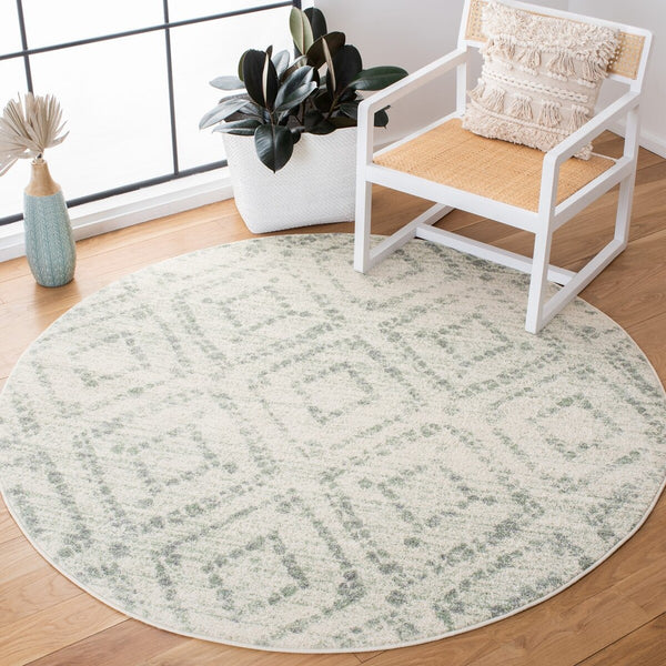 Safavieh Adirondack 131 Power Loomed 55% Polypropylene, 40% Jute, 5% Polyester Rug Ivory / Green ADR131X-1115
