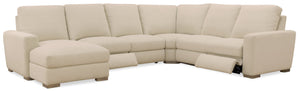Hooker Furniture Optimus Five Seat Power Sectional with Recline Headrests and Performance Fabric SS925-5PC2-405-S