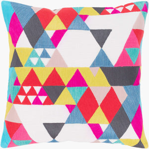 Surya Ardent 18" Square Accent Pillow - Durable Cotton, Modern Design, Perfect For Home Decor Revitalization Pink Cotton,Cotton Adt001-1818p