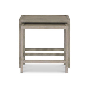 Bernhardt Bernhardt Albion Nesting Table Set — Wire-Brushed Cerused White Oak End Tables, Rustic-Elegant, Space-Saving Design 311031