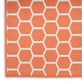 Nourison Reversible Indoor Outdoor RVB01 Machine Made Loom-woven Borderless Design Indoor/Outdoor Modern Outdoor Rug Coral, Coral 89% Polypropylene,11% Polyester 99446974150