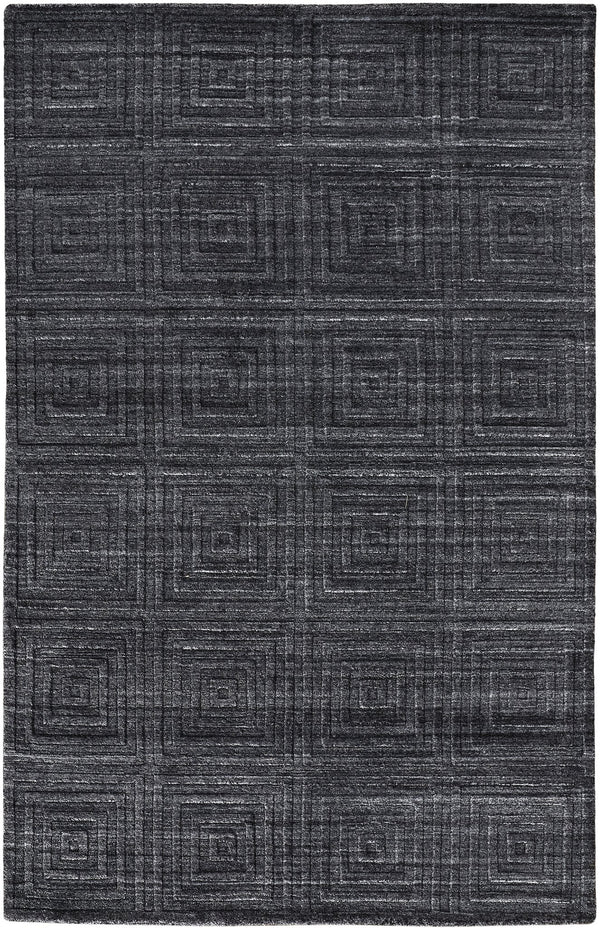 Feizy Rugs Redford Handwoven Geometric Rug Collection - Stylish, Durable, And Artisan Crafted For Modern Homes Gray,Black Viscose,Wool Red8670fchl000p00