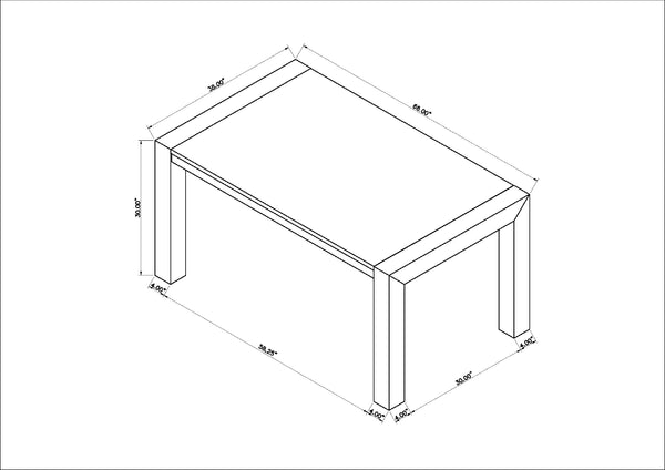 English Elm 5pc White Marble Dining Set with Upholstered Beige Chairs, Nailhead Trim, Rectangular 66" Table B011S01002