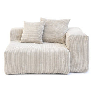English Elm Pixel Modern Modular Sofa - Versatile L-Shaped 4-Seater In Cozy Corduroy, Perfect For Families! B341S00023-GIGA