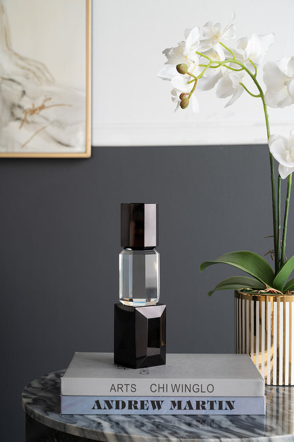 English Elm 2.4X2.4X9.4" Black And Clear Tealight Candle Holder Set – Modern Ambiance For Home & Events, 6Ea/Ctn W2078P390745