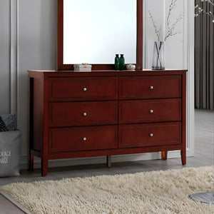 English Elm Daniel Assembled 5-Drawer Chest with English Dovetail Drawers, Metal Hardware & Solid Wood Frame Cherry 62 L x 40 W x 19 H B078P400748