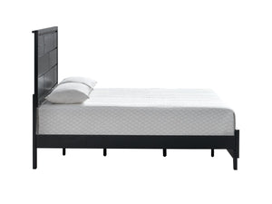 English Elm Glasgow King Bed In Deep Black Finish - Modern Solid Wood Design With Under-Bed Storage Space B078S00634