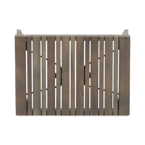English Elm Christopher Knight Home® - KYOTO SIDE TABLE Foldable Slat-Top Wood Accent Table with Classic Leg Frame, Compact 21.5" W Grey 69317.00GRY