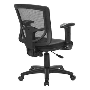 OSP Home Furnishings Progrid® Mesh Back Ergonomic Task Chair with Lumbar Support and Adjustable Arms 28174-30