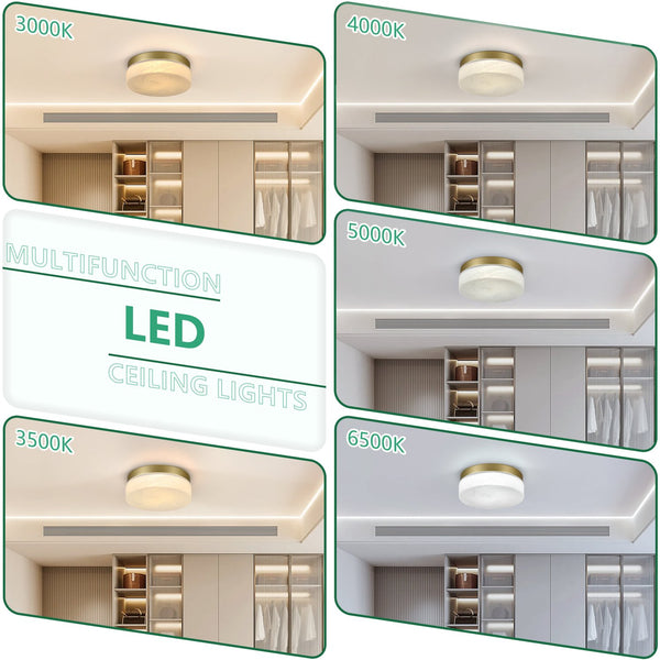 English Elm 12 Inch Led Ceiling Light - Elegant Gold Flush Mount Fixture For Bright, Low-Profile Illumination W2312P375013