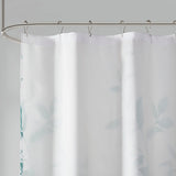 Madison Park Cecily Modern/Contemporary Burnout Printed Shower Curtain MP70-6631 Seafoam