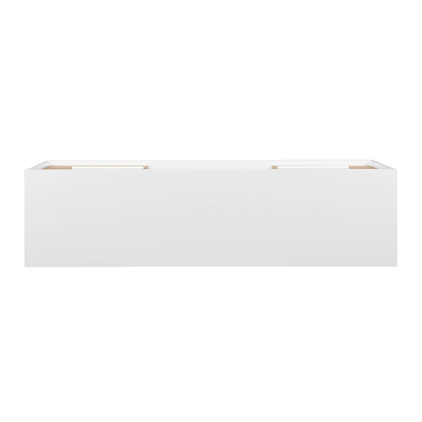 60" 2-Door Modern Media Console Solid White, Coastal Oak W60MAR2DSWW Walker Edison