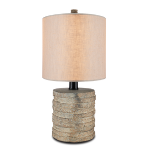 Innkeeper Rustic Oval Table Lamp - Elegant Terracotta Design with Vanilla Linen Shade for Home Decor