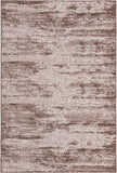 Unique Loom Outdoor Modern Cartago Machine Made Abstract Rug Brown, Ivory 5' 3" x 7' 10"