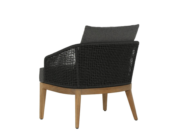 Sunpan Capri Lounge Chair - Stylish Outdoor Seating with Durable Teak Base and Weather-Resistant Fabric Natural / Gracebay Grey