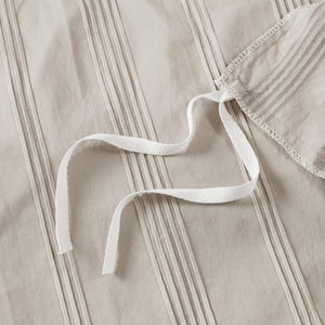 JLA Home Super Listing - Woven Logan duvet set with subtle woven stripe, brushed microfiber reverse, Oeko‑Tex certified comfort Neutral AM12-0583