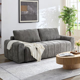 English Elm 94.49''Sleeper Sofa, Sofa Bed- 2 In 1 Pull Out Couch Bed With Storage Chaise For Living Room, Sofa Sleeper With Pull Out Bed, Dark Grey Couch