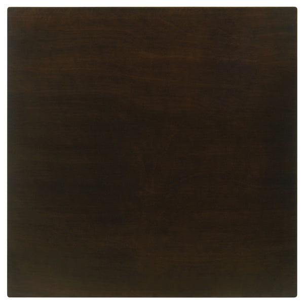 English Elm Finley Espresso 5-Piece Dining Set with Wine Glass Storage, Black Faux Leather Chairs & Cabinet Accent B062S00826