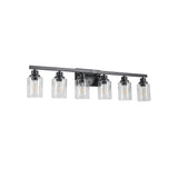 English Elm 6-Lights Farmhouse Vanity Lights Fixture Rustic Bathroom Light Fixture Bathroom Sconce (Without Bulbs)