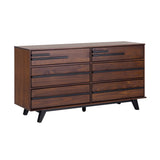 6-Drawer Solid Wood Modern Dresser Walnut BR6DREBDRBLWT-T Walker Edison