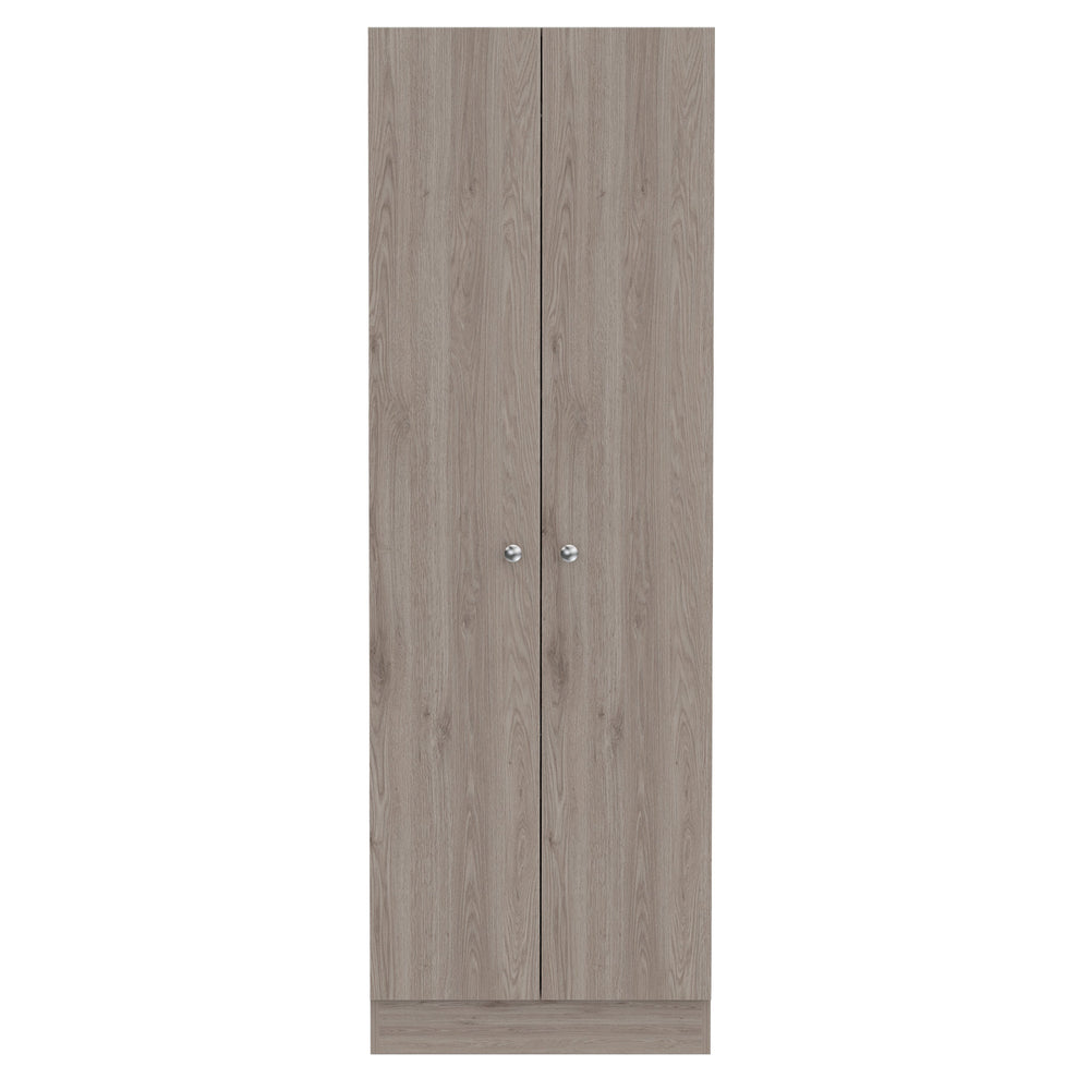 English Elm Virginia Double Door Storage Cabinet with 5 Shelves – Space-Saving Kitchen, Garage & Mudroom Organizer, Modern Design B128P148832