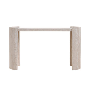 English Elm 53.15 Inch Faux Marble Console Table Slim Mdf Sofa Entry Hallway Modern Decor W2582P427846